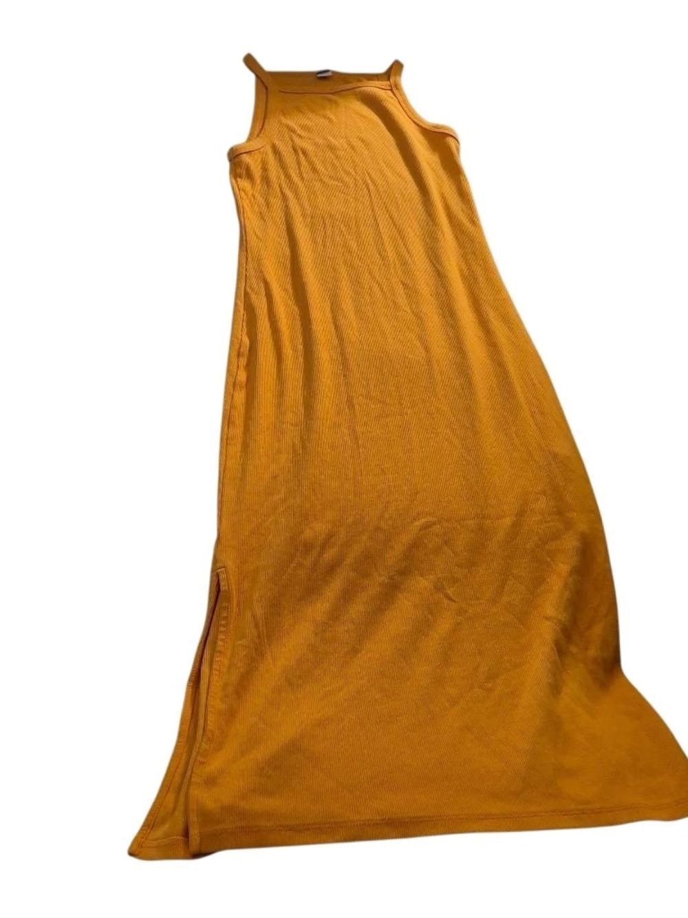Old Navy Mustard Yellow Ribbed Midi (418)Dress